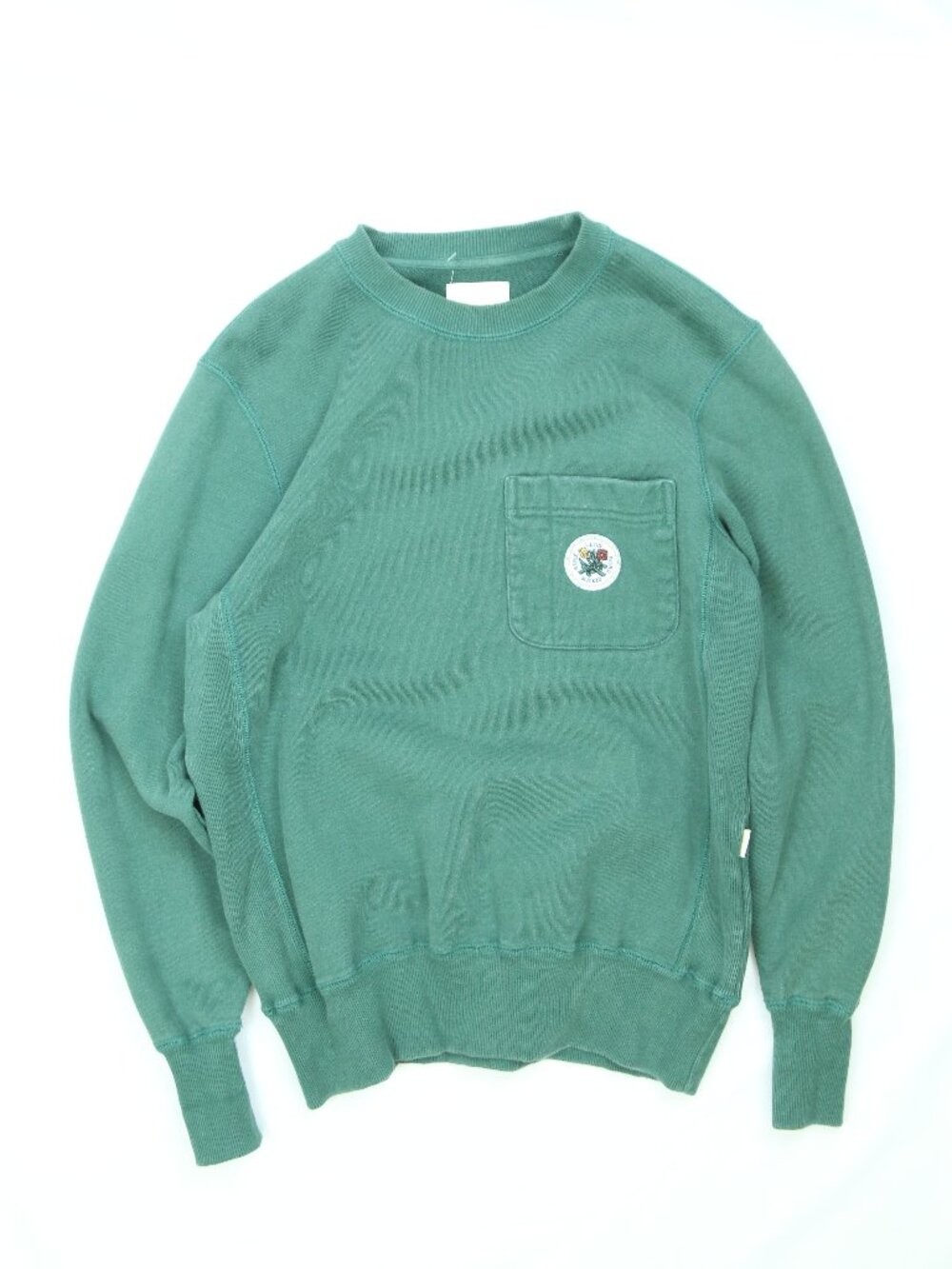 Men's Aimé Leon Dore Garment Dyed Green Crewneck Sweatshirt Size Small